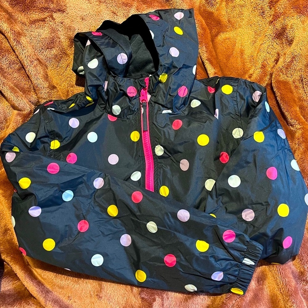 Me Jane Dark Blue Jacket with Colorful Dots